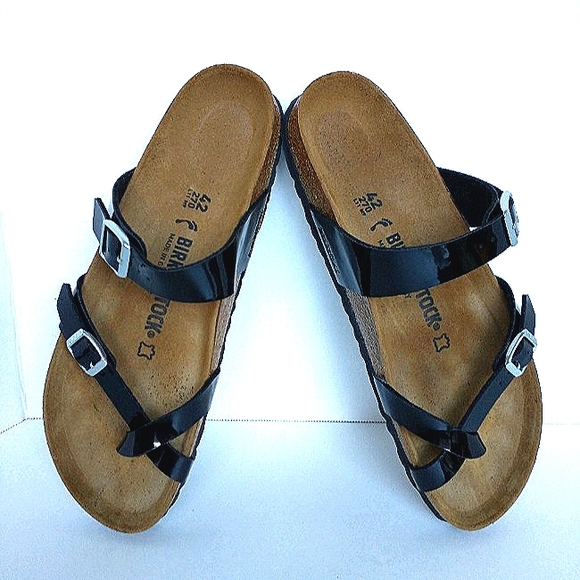 New w/o Box Birkenstock Mayari Patent Criss-Cross Strap Sandals EU 42 (11/11.5) - Picture 4 of 16